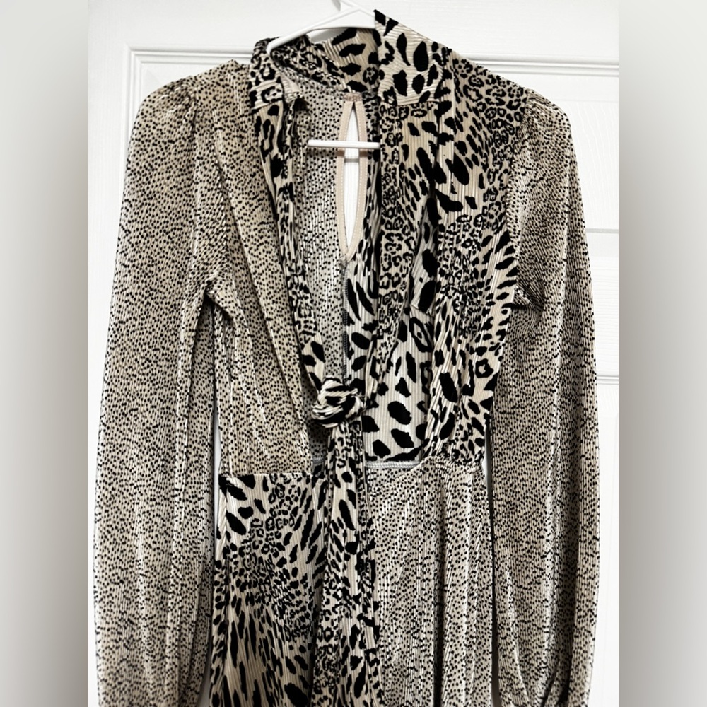ASOS Animal Print Long Sleeve Dress